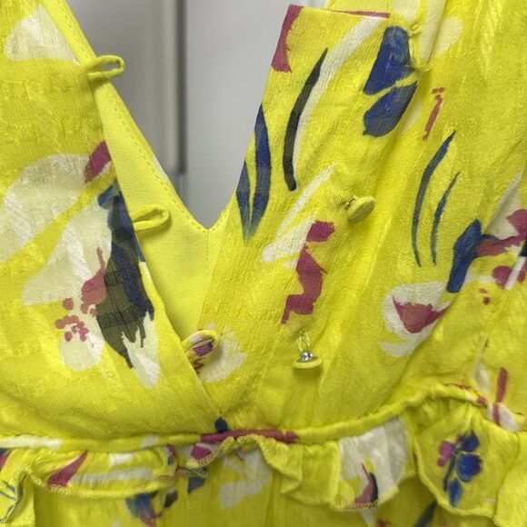 Floral Yellow Maxi TANYA TAYLOR - NWOT - Womens Beautiful Summer Dress - Size 4 - Picture 6 of 8
